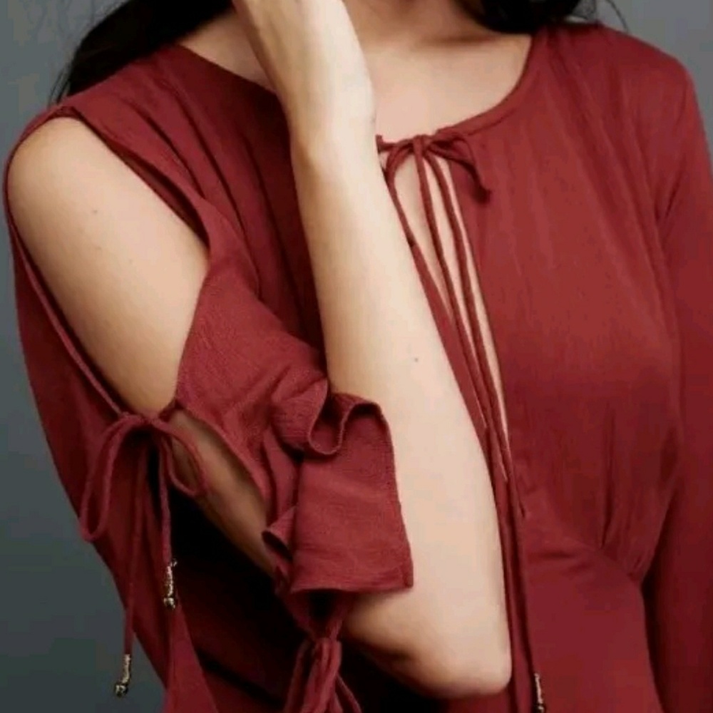 Free People Fall Festival Cold Shoulder Rust XS - Picture 7 of 8
