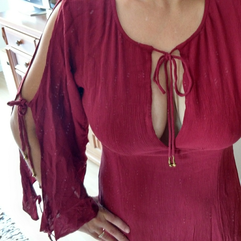 Free People Fall Festival Cold Shoulder Rust XS - Picture 2 of 8