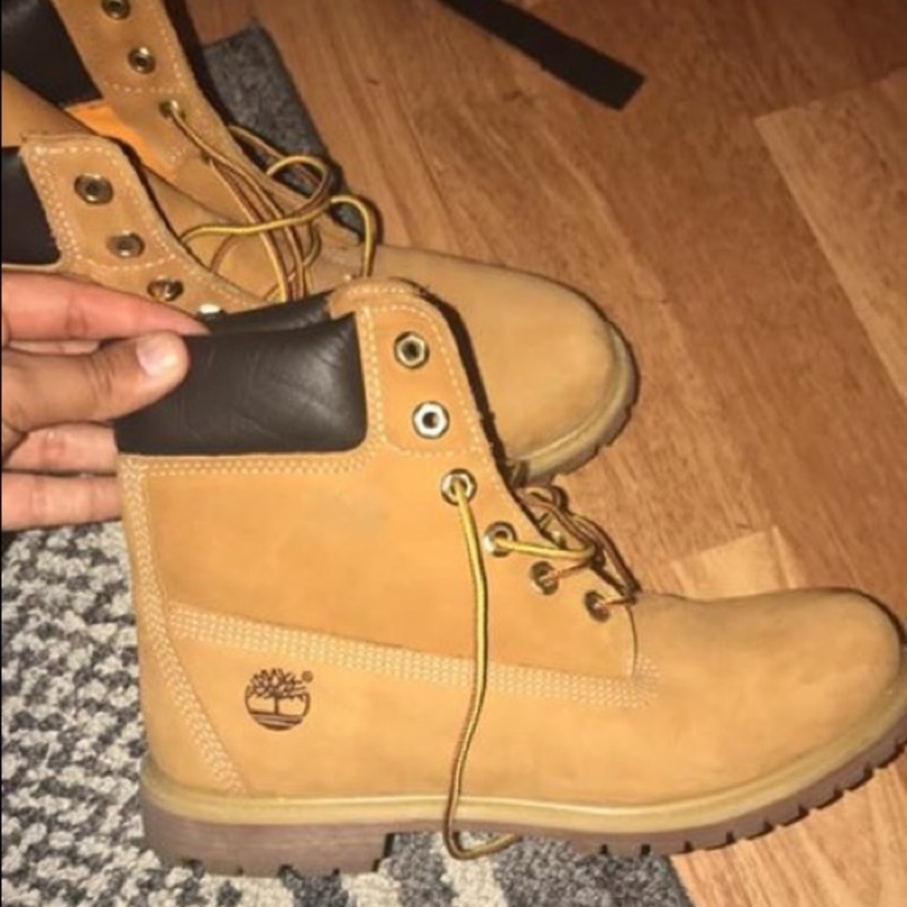 Timberlands, worn maybe twice