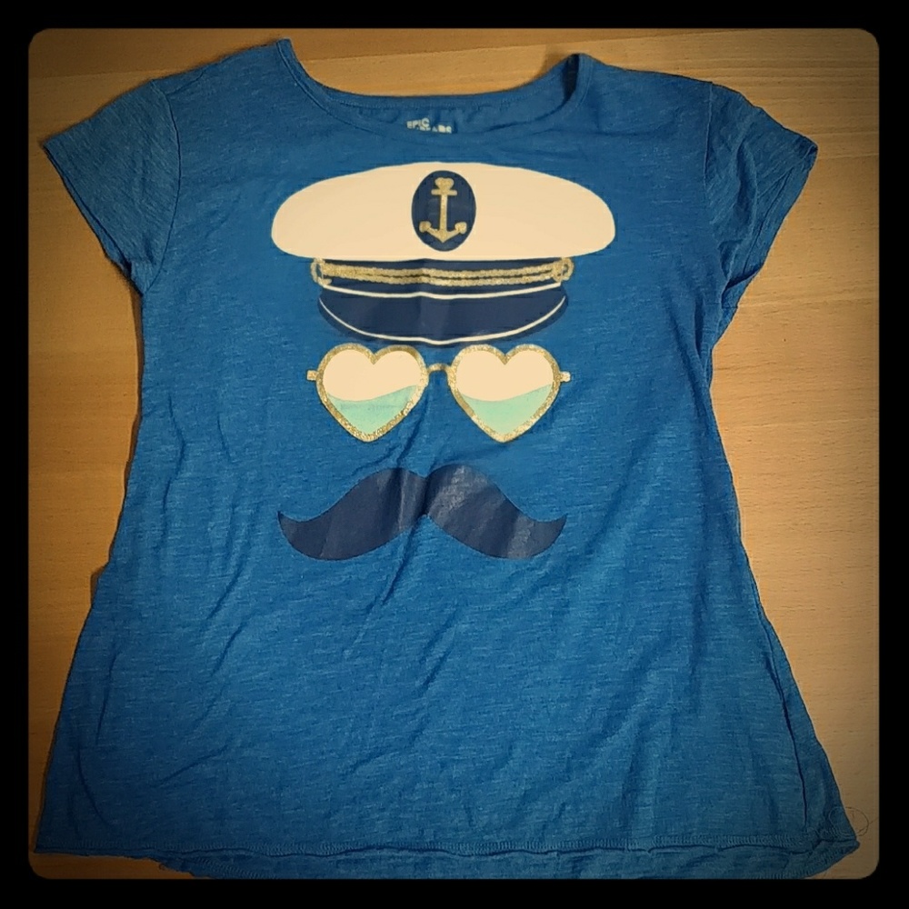 Captain mustache t-shirt