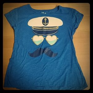 Captain mustache t-shirt