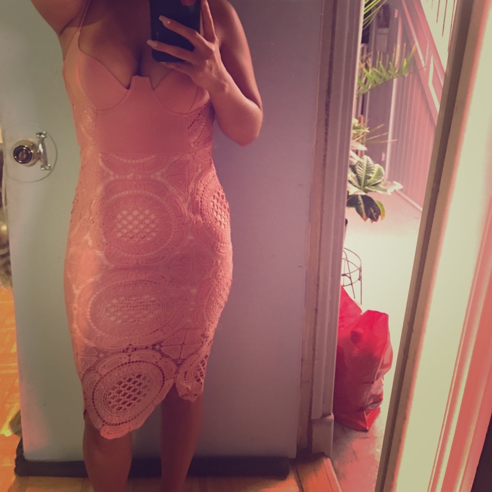 Blush Lace Fashion Nova Dress