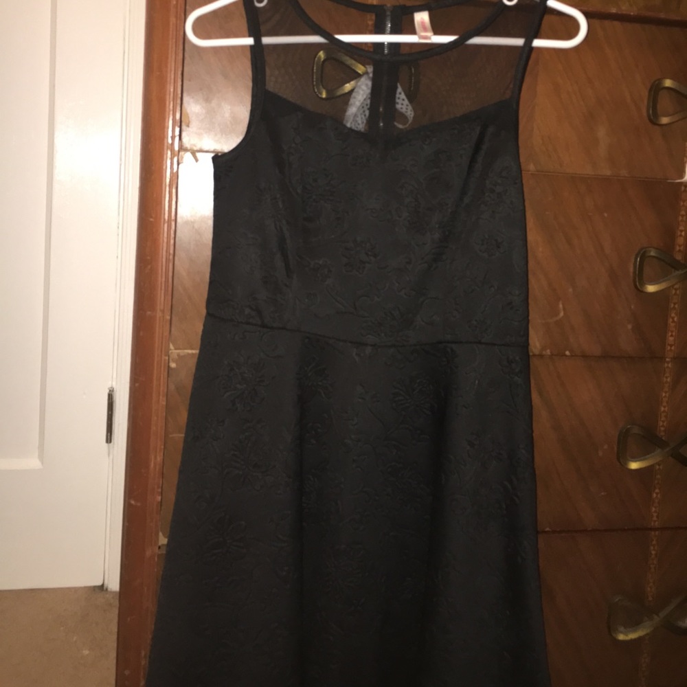 Black Floral Pattern Dress