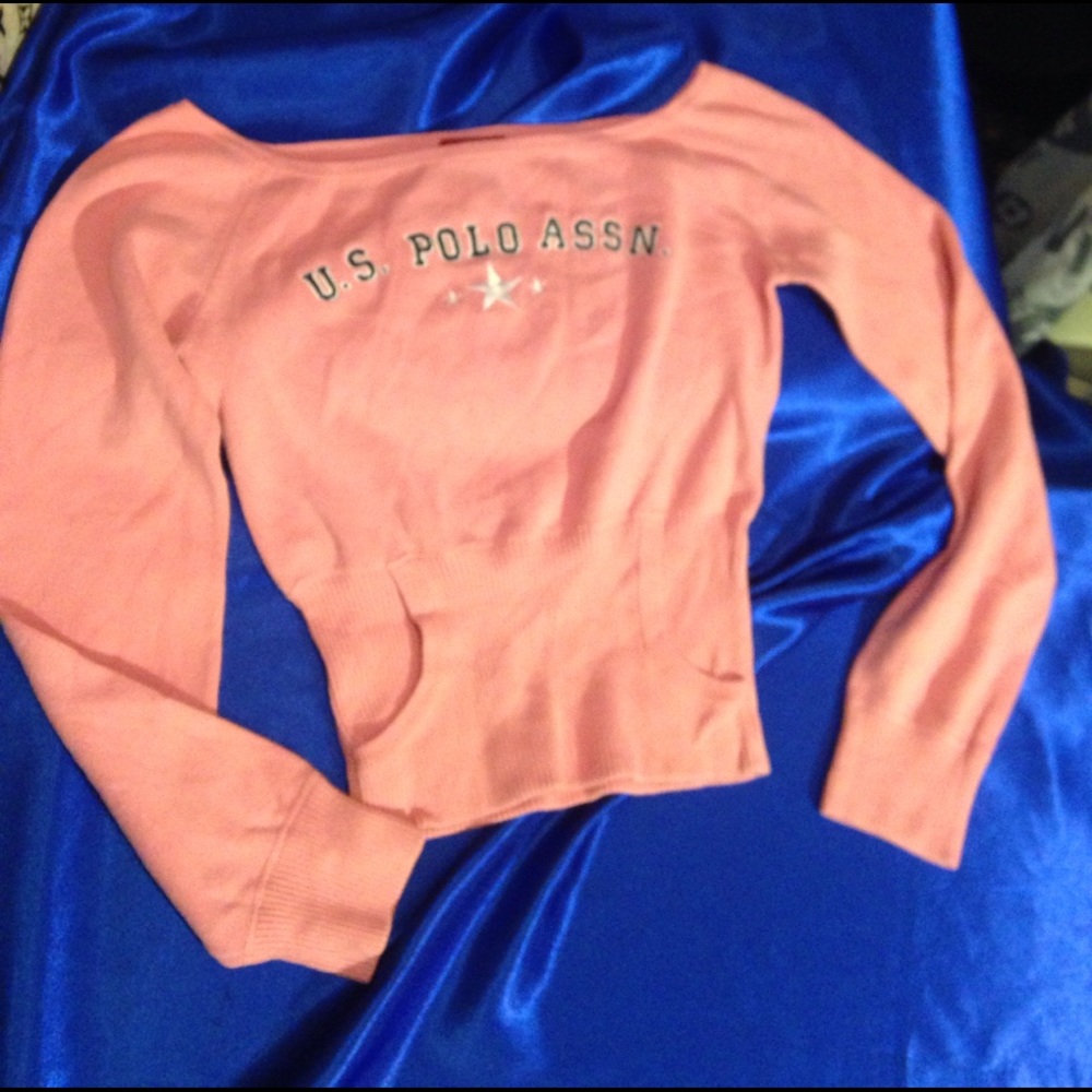 Off the shoulder polo sweater