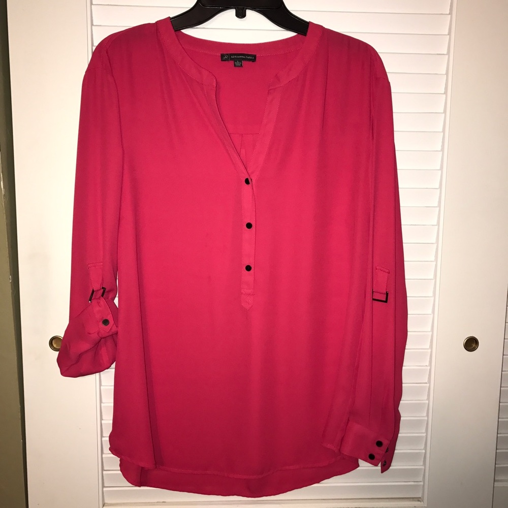 Bright Pink Pullover Blouse