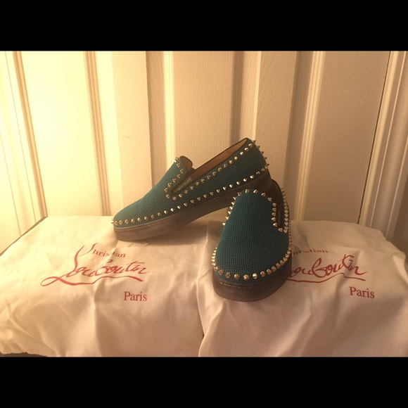 Christian Louboutin  Pik Boat Technobee Ocean flat - Picture 1 of 5