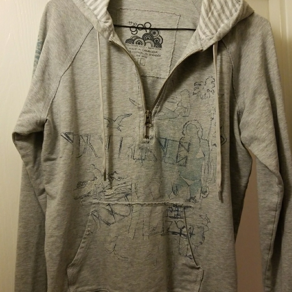 The gap half zip pull over hoodie.