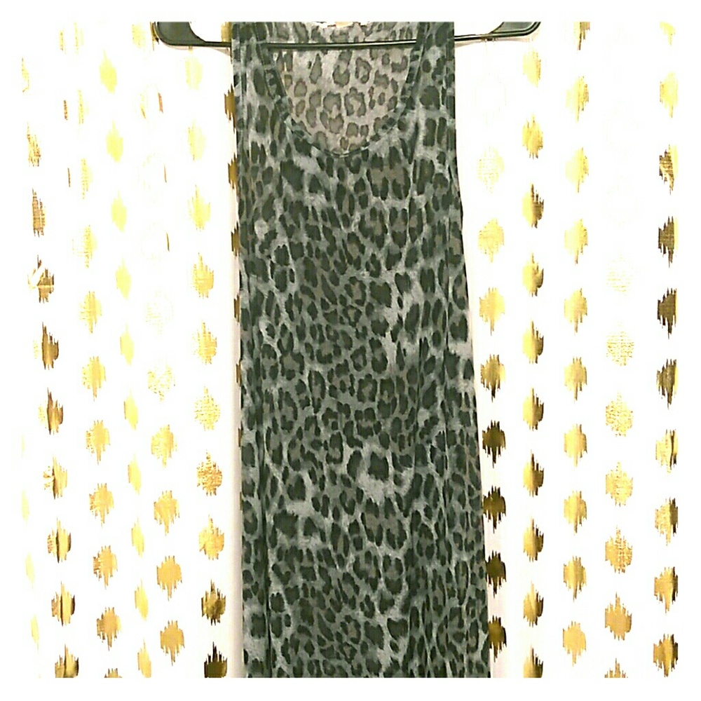 Blue grey cheetah print maxi
