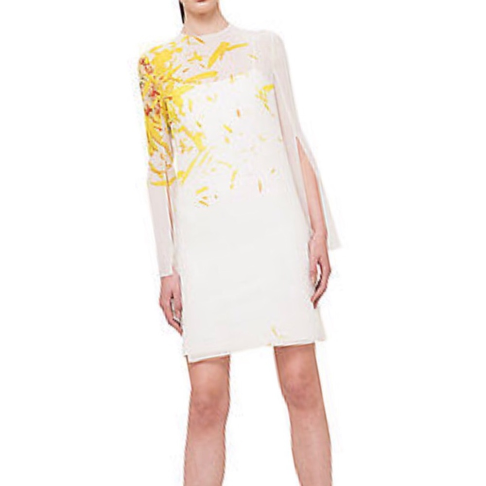 ISO: Akris Calendula-print Georgette Tunic Dress