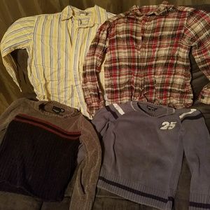 Bundle of boys 5/6T long sleeve shirts