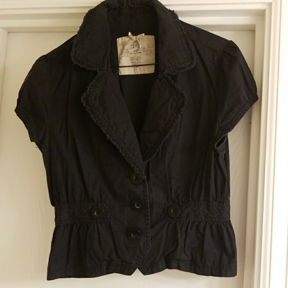 😚SALE 😚Black half button overcoat.