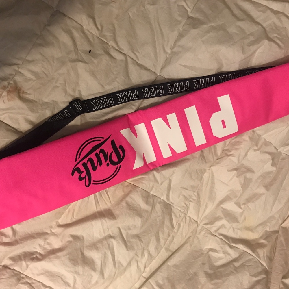 Pink Victoria Secret drink cooler