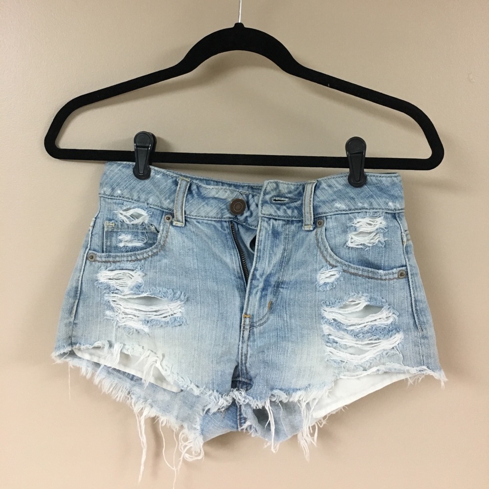 American Eagle high-waisted ripped jean shorts
