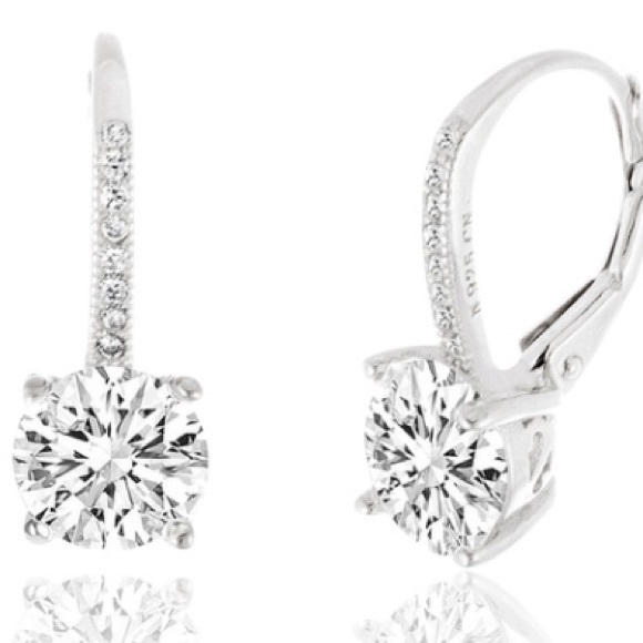 DISCOUNTED Swarovski Elements Leverback Earrings - Picture 4 of 7