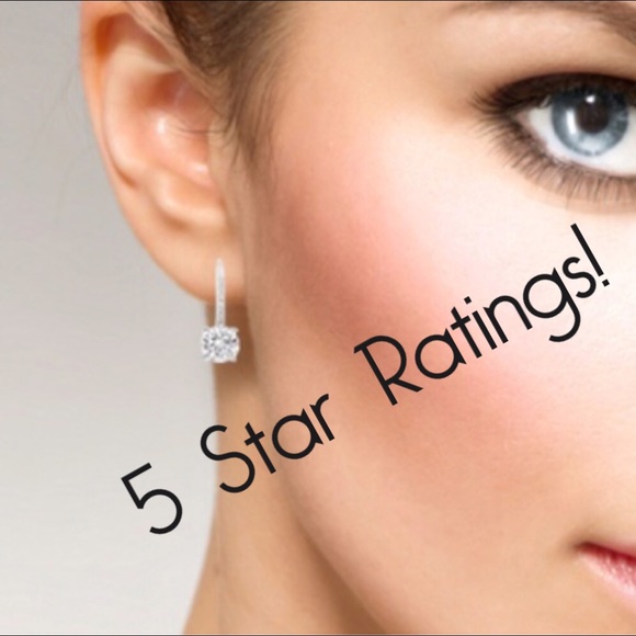 DISCOUNTED Swarovski Elements Leverback Earrings - Picture 2 of 7