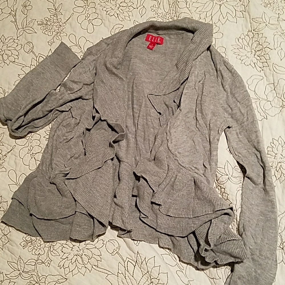 Heathered grey sweater