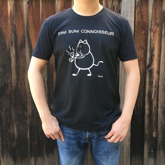 "Dim Sum Connoisseur"  unisex cat t-shirt - Picture 2 of 3