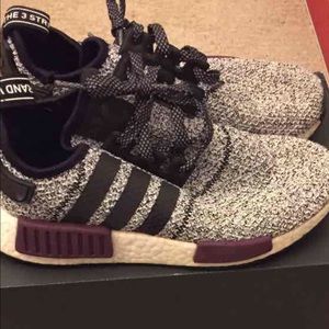 Adidas nmd reflective maroon grey