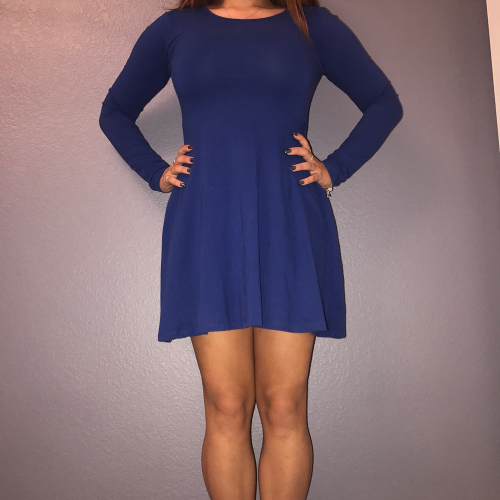 Royal blue skater dress