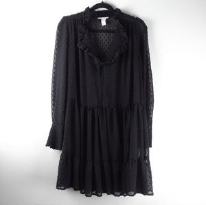H&M textured sheer dress size 6