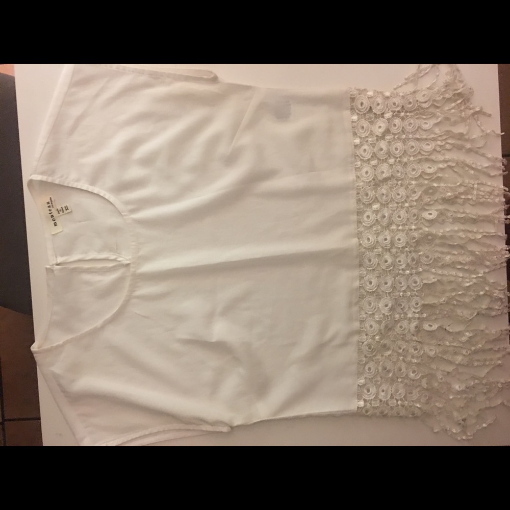 White dressy crop top with details