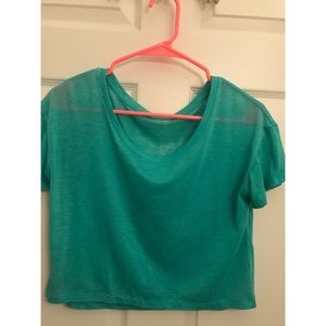 Teal crop top