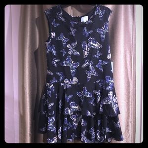Black dress with butterflies