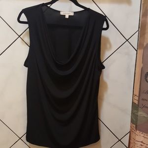 Ellen Tracy black cowl neck top