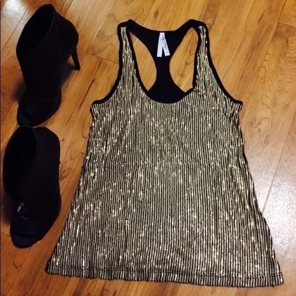 Street Flower sequined tank top❕❕❕