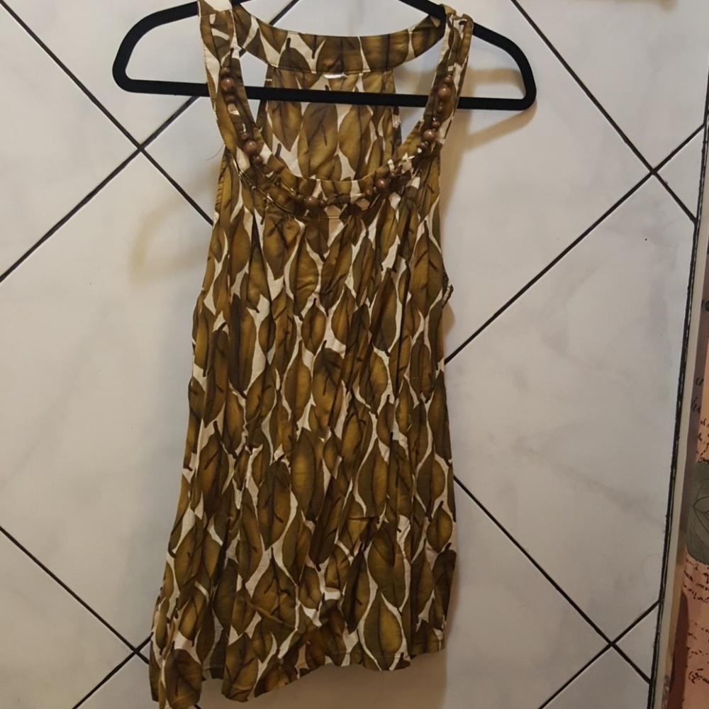 Racer back beaded front top