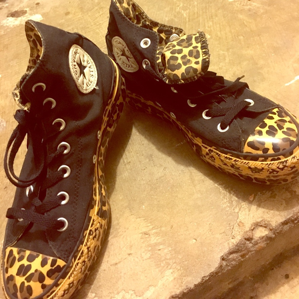 Converse (Custom) Platform Leopard Print