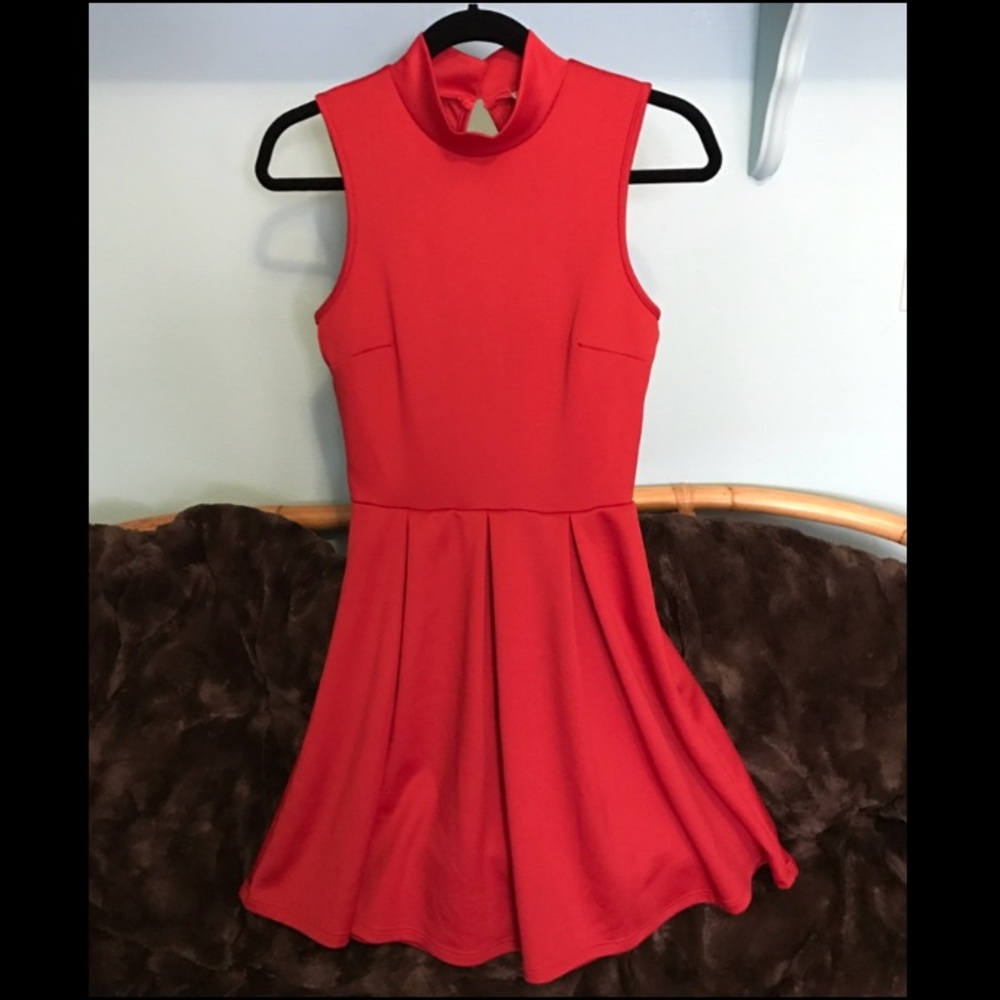 H&M Mock Turtleneck with a Pleated Skirt