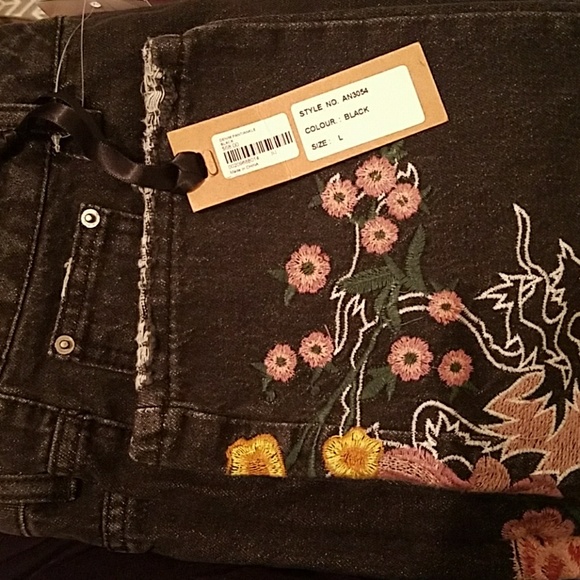 Pixie & Diamond Embroidered Jeans/Forever 21 - Picture 2 of 4