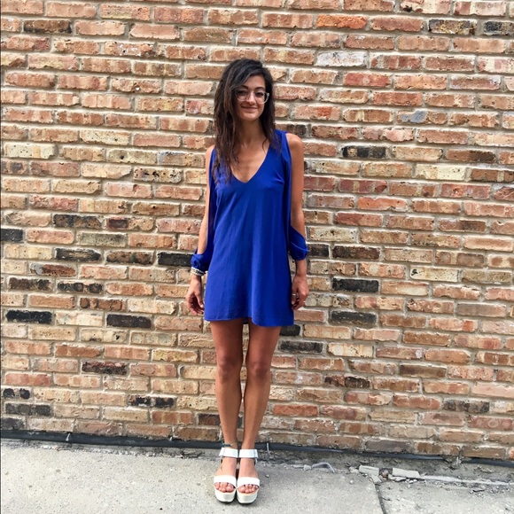 Tobi blue cut-out dress (S) - Picture 1 of 2