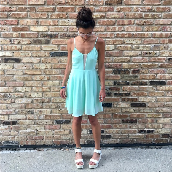 Francesca's Mint Green Dress (S) - Picture 1 of 2