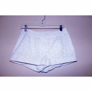 Eyelet White Shorts