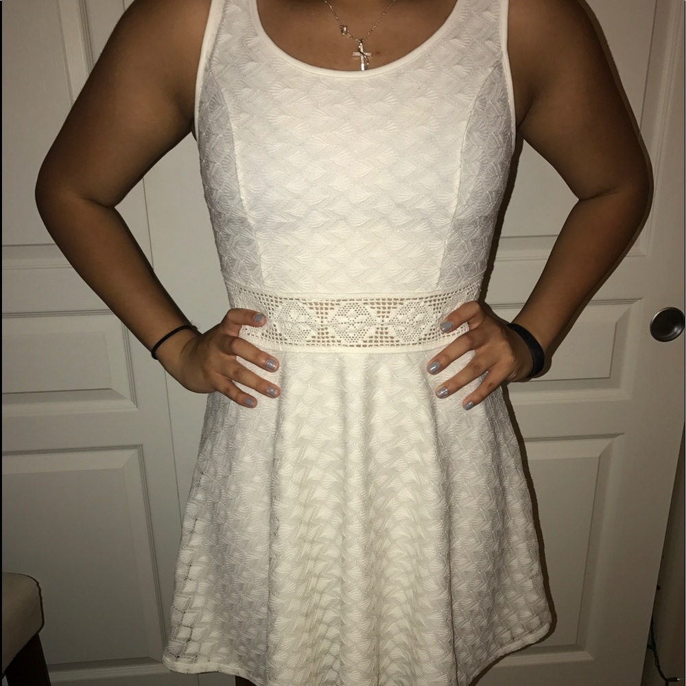 White Textured Dress