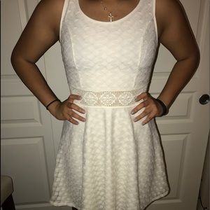White Textured Dress