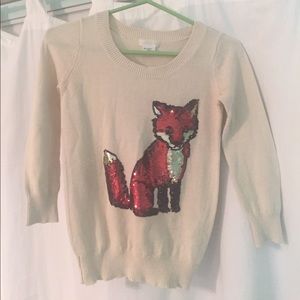 Sequin fox sweater