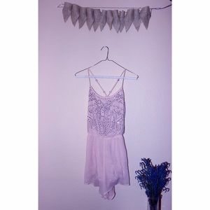 Blush Pink Embellished Romper