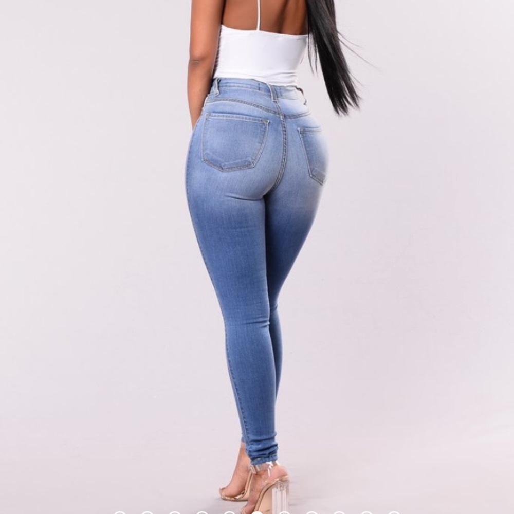 High waist skinny jeans