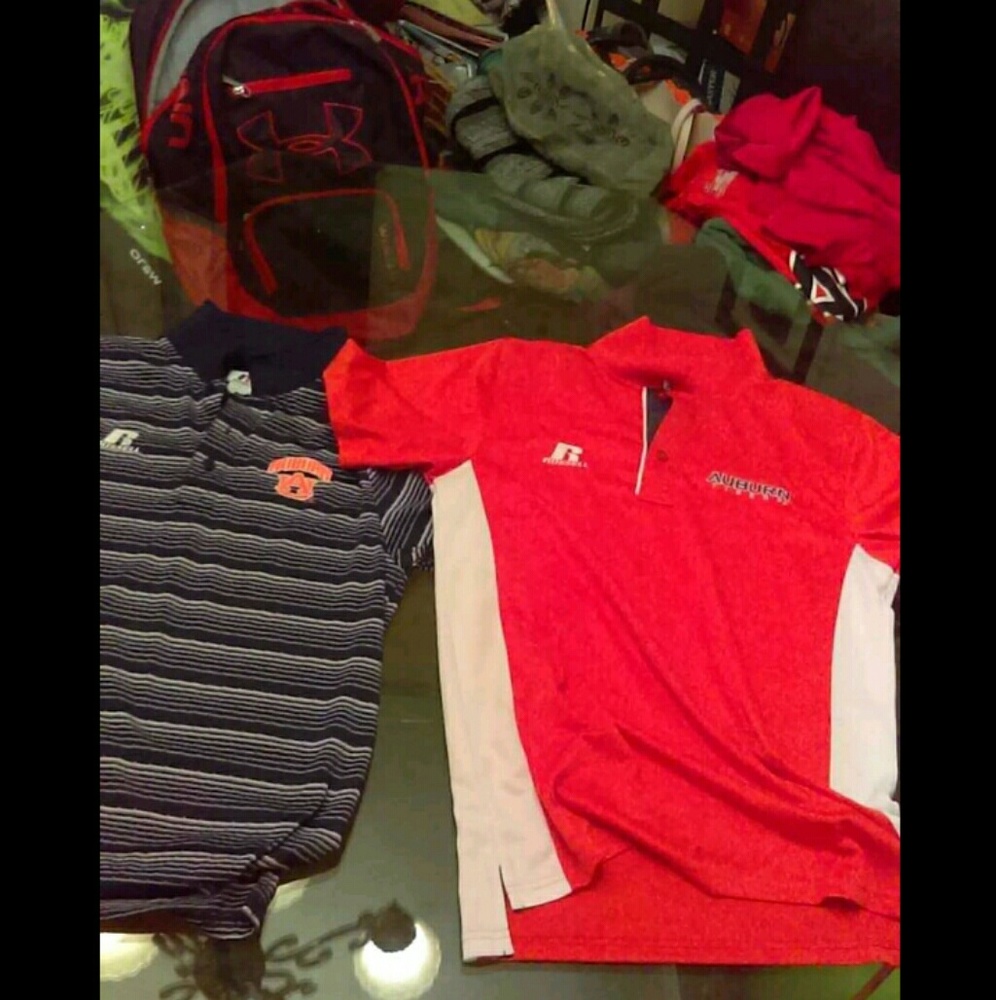 2 auburn polo's