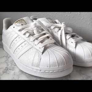 Adidas Superstar Gold & White