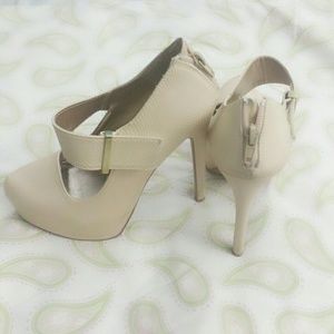 Nude Mary Jane High Heels