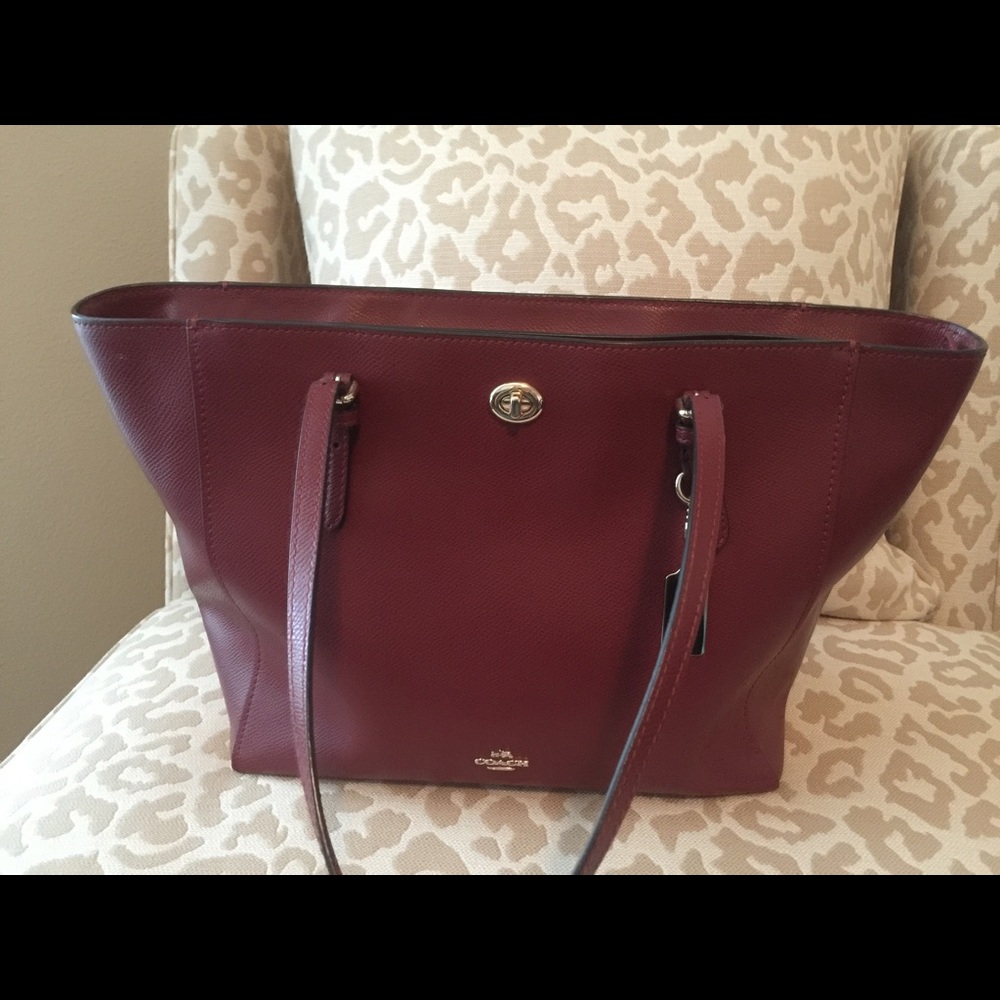 AUTHENTIC Oxblood Maroon tote