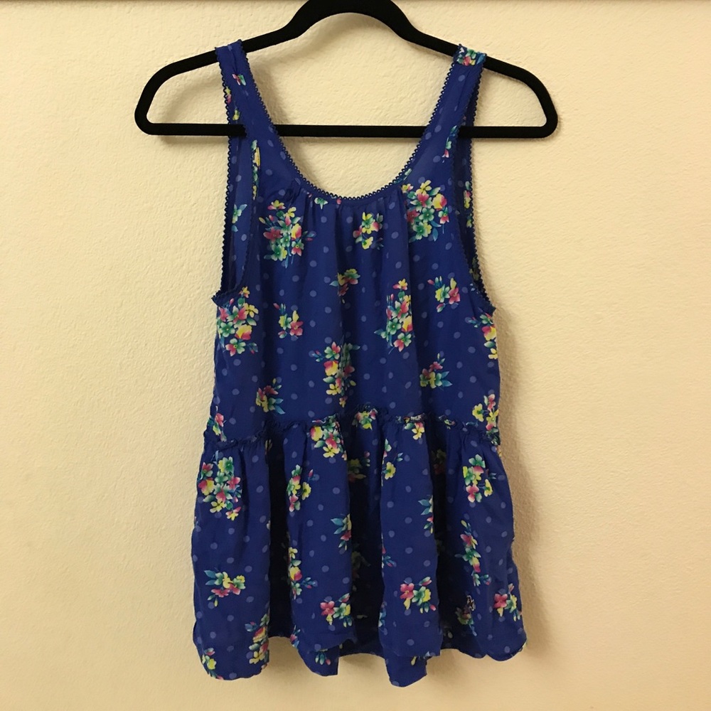Floral Hollister tank top