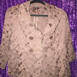 Brown Polka Dot Blazer