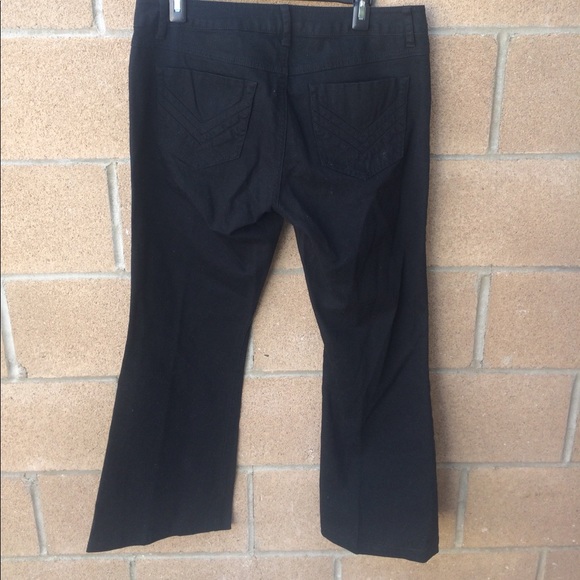 Cabi Jeans Pants size 12 35x28.5 hemmed black - Picture 1 of 5
