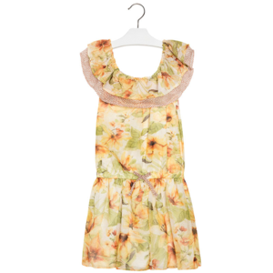 Tween Girls 8-18 Floral Print Cross Back Dress