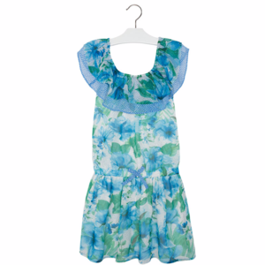Tween Girls 8-18 Floral Print Cross Back Dress